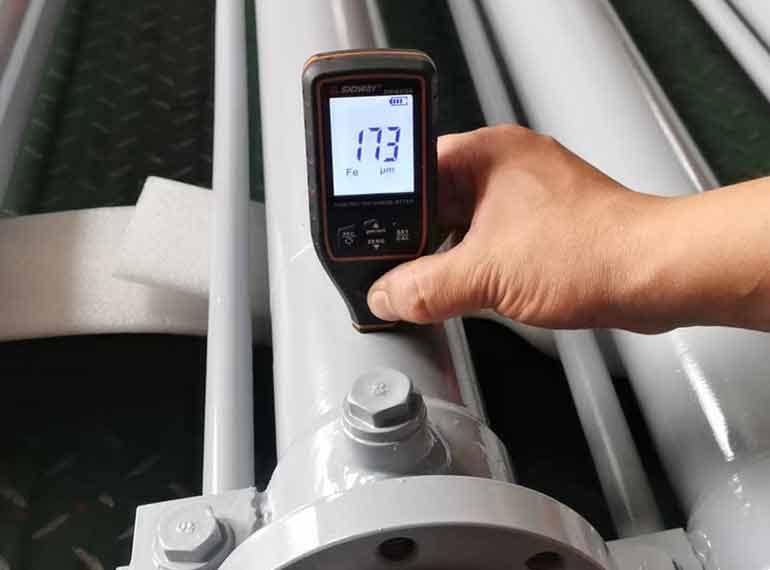 High precision hollow chrome bar thickness inspection for humid anti-rust hydraulic components